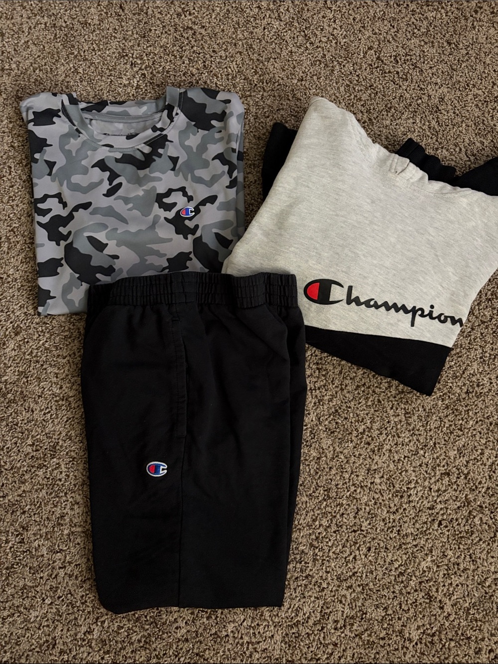 Champion Kids 3-Piece Set - Black, Gray, White